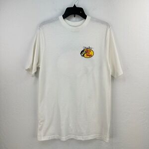 Bass Pro Shops Johnny Morris Tshirt Mens‎ S White Cotton Short Sleeve Pullover